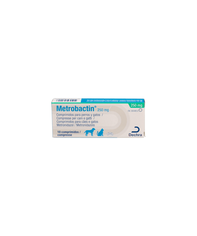 METROBACTIN 250 MG 10 COMP DECHRA – foto del producto cada metrobactin 250 METROBACTIN 250 MG 10 COMP DECHRA – foto del producto cada metrobactin 250