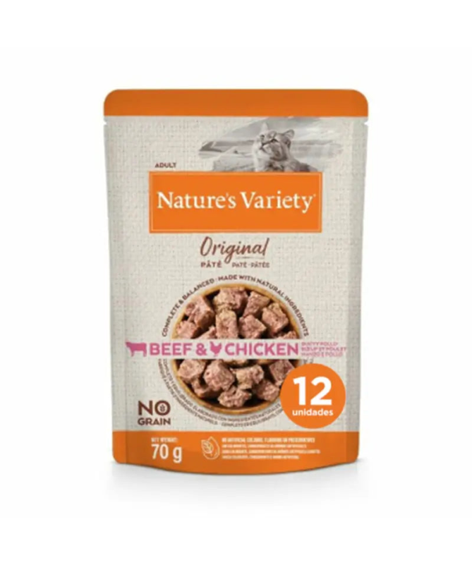 NATURES VARIETY FELINE ADULT PATE BUEY POLLO 12X70GR – foto del producto bruta buey pollo NATURES VARIETY FELINE ADULT PATE BUEY POLLO 12X70GR – foto del producto bruta buey pollo